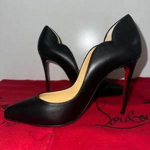 Christian Louboutin Hot Chick Black leather 100mm pumps